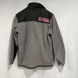 Boys University Of Alabama Full Zip Fleece Jacket Embroidered Gray Black L